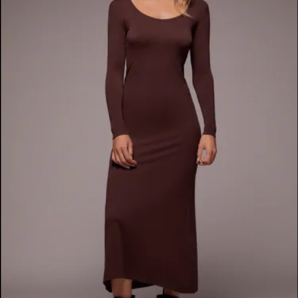 ZARA wine-coloured midi dress (S)